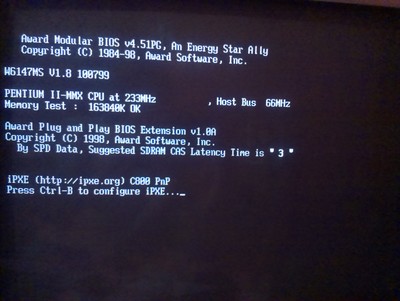 successful boot Démarrage avec succès