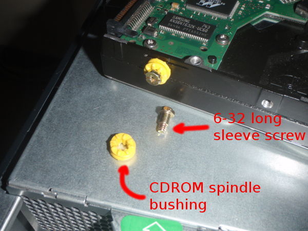 HDD screw/bushing assembly Assemblage du disque dur