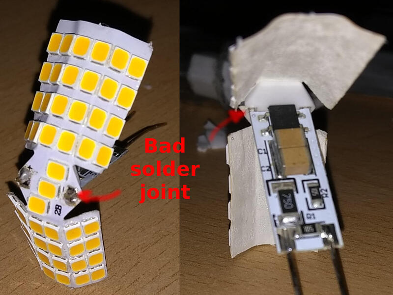 flex pcb bad solder joint Mauvaise soudure sur le PCB flexible