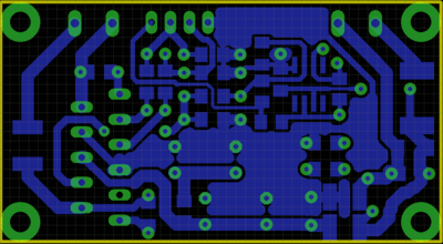 DC motor driver PCB bottom Carte moteur DC : top