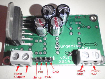 DC motor driver assembled Carte moteur DC : top