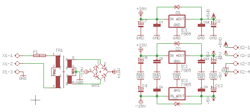 power supply schematics Schéma d’alimentation