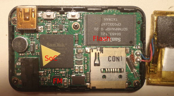 Sandisk Sansa Clip plus system board PCB Sandisk Sansa Clip plus