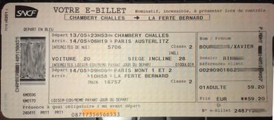 E-Billet SNCF cartonné E-Billet SNCF cartonné