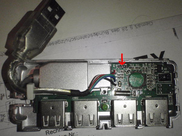 silvercrest hub with shorted inductor Hub USB Silvercrest