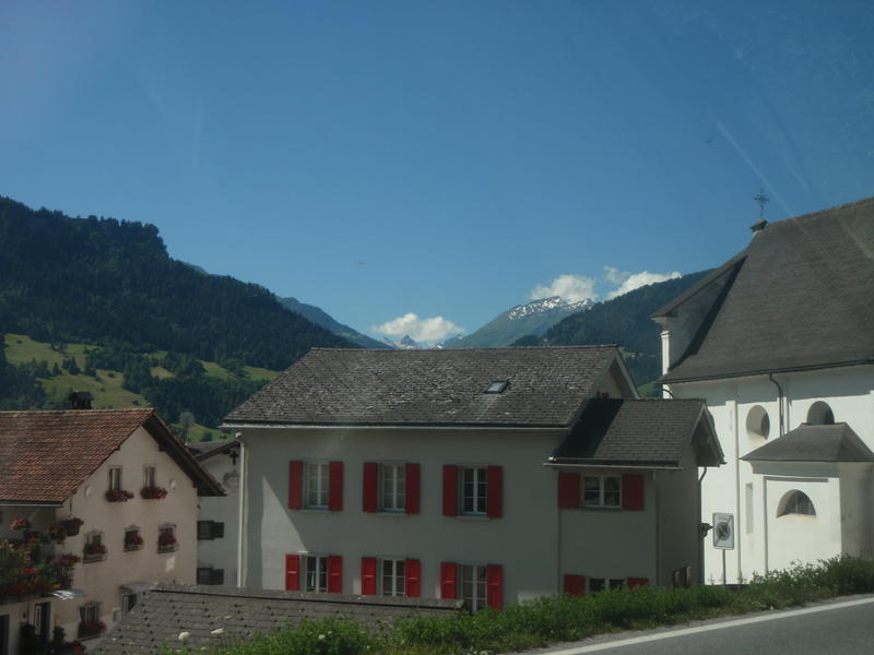 Tödi, seen from the village of Schluein