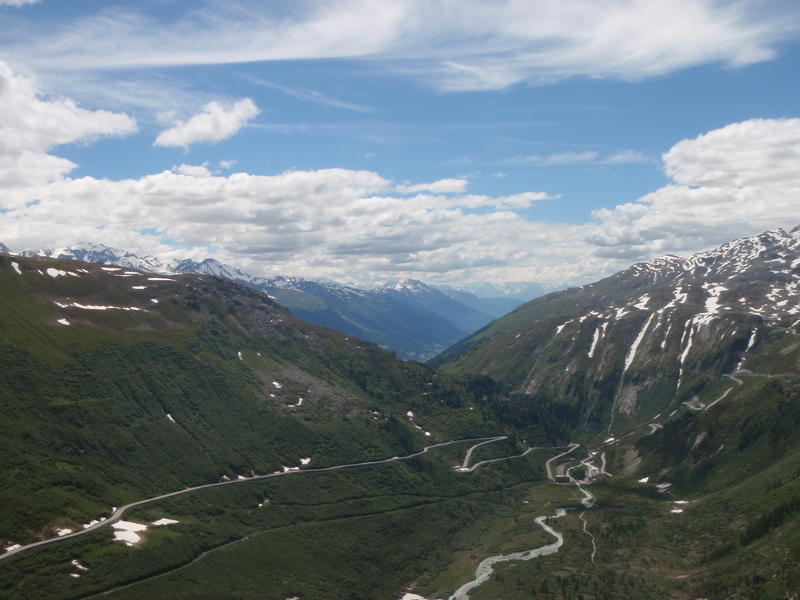 Rhône valley, from the Hôtel Belvédère, with a view until Martigny