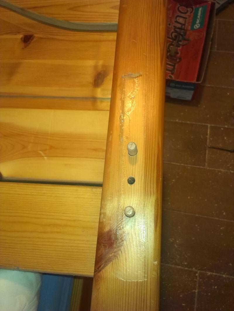 One major issue, holes and pins have become oval, so the sides of the bed sit at an angle increasing the risk of collapse