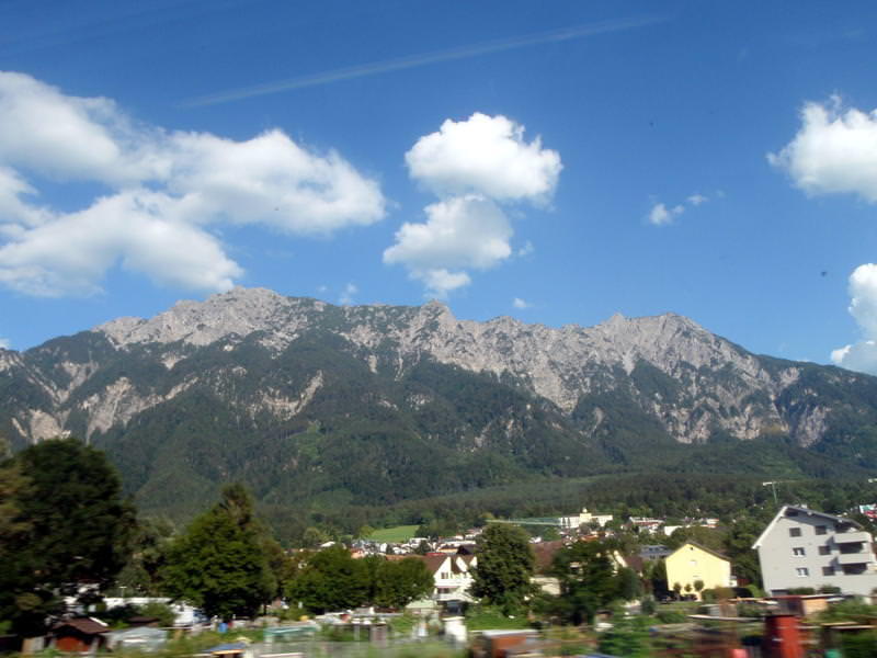 North west of the Rätikon mountains (Drei Schwestern), seen from Schaan (FL)