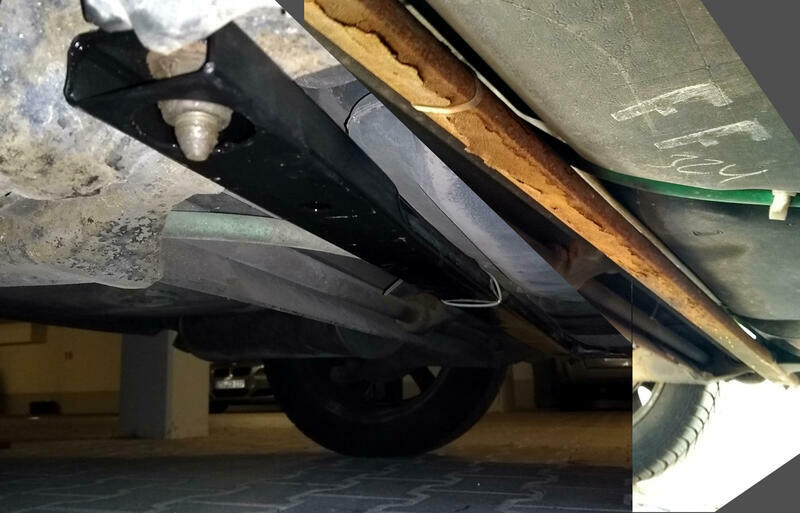 2020-09 rear suspension reinforcement, new vs rusty old