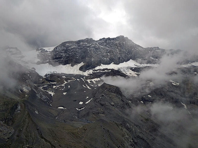 Foggy Wildstrubel and Grossstrubel from the Ammertenpass