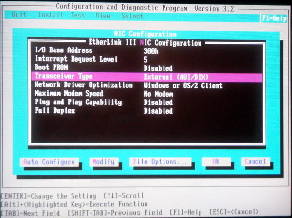 3Com 3c5x9cfg DOS setup program img