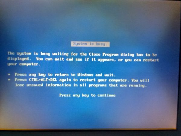 BSOD on a DSTN display BSOD sur un écran DSTN