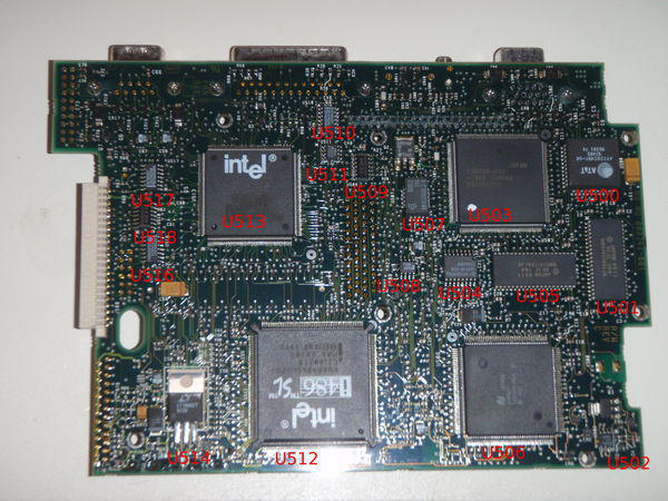 Compaq Contura Motherboard bottom side Compaq Contura 4/25 : Bottom