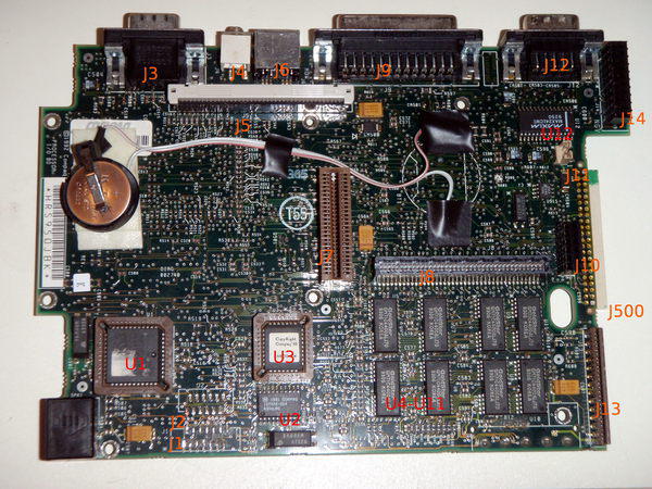 Compaq Contura Motherboard top side Compaq Contura 4/25 : Top